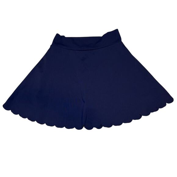 J.Crew Navy Scallop Skort XS | Stretch Pull-On Active Mini Skirt - Picture 2 of 6